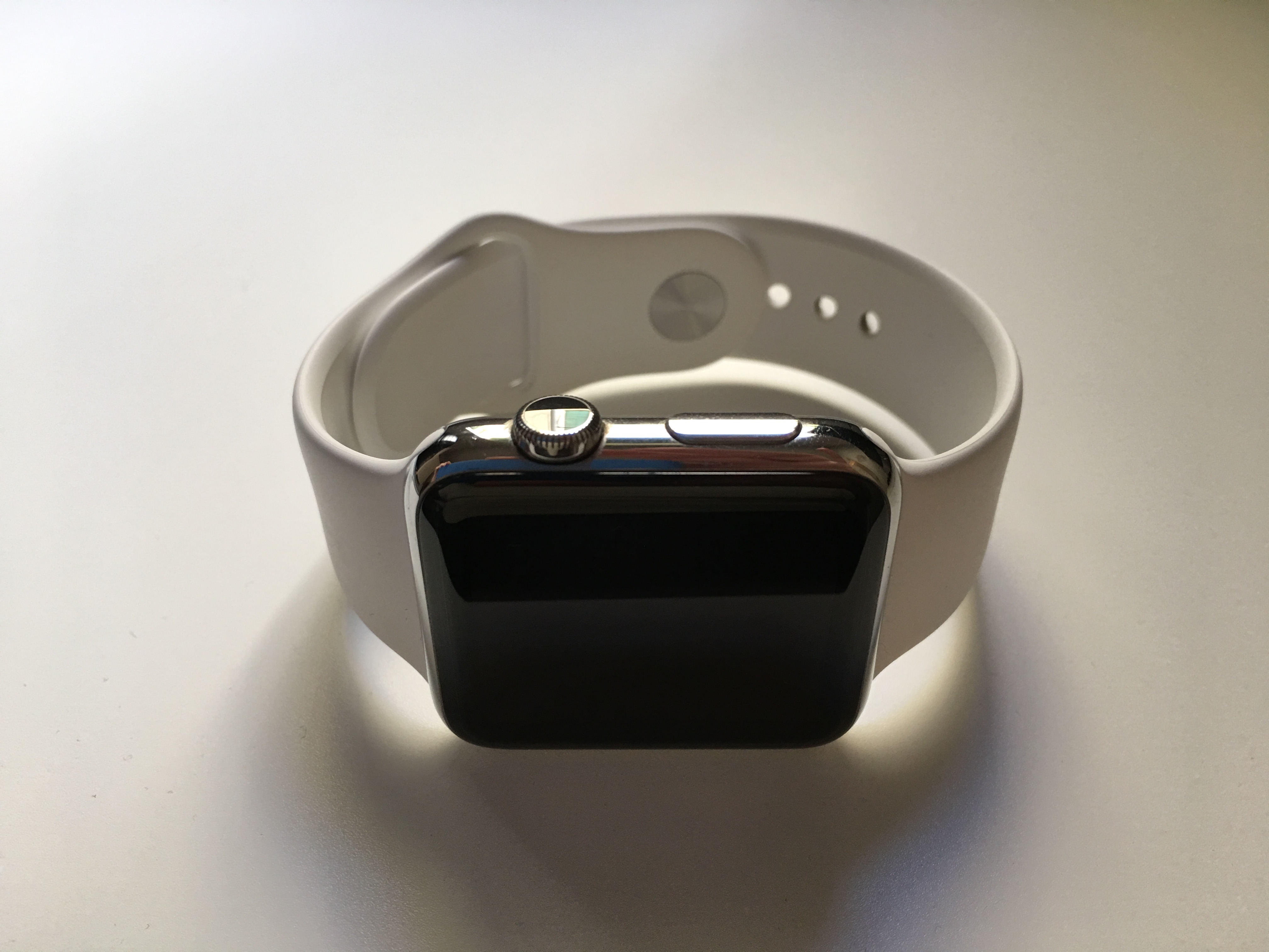 Apple watch negro top con correa blanca