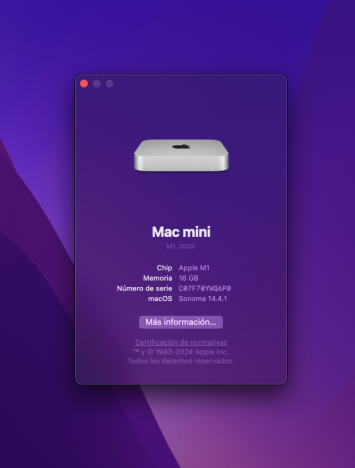 Mac Mini M1 16GB 1T SSD