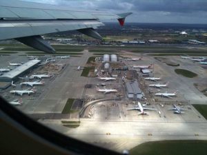 foto de la terminal 5 de Heathrow desde un avión