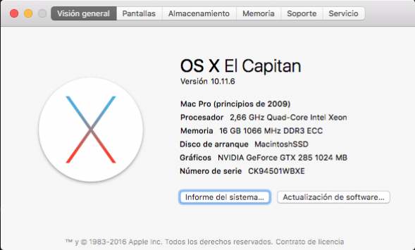 MAC PRO principios de 2009