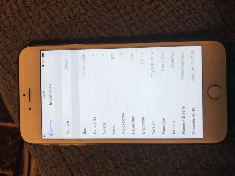 iPhone 6 Plus Oro 16GB muy cuidado