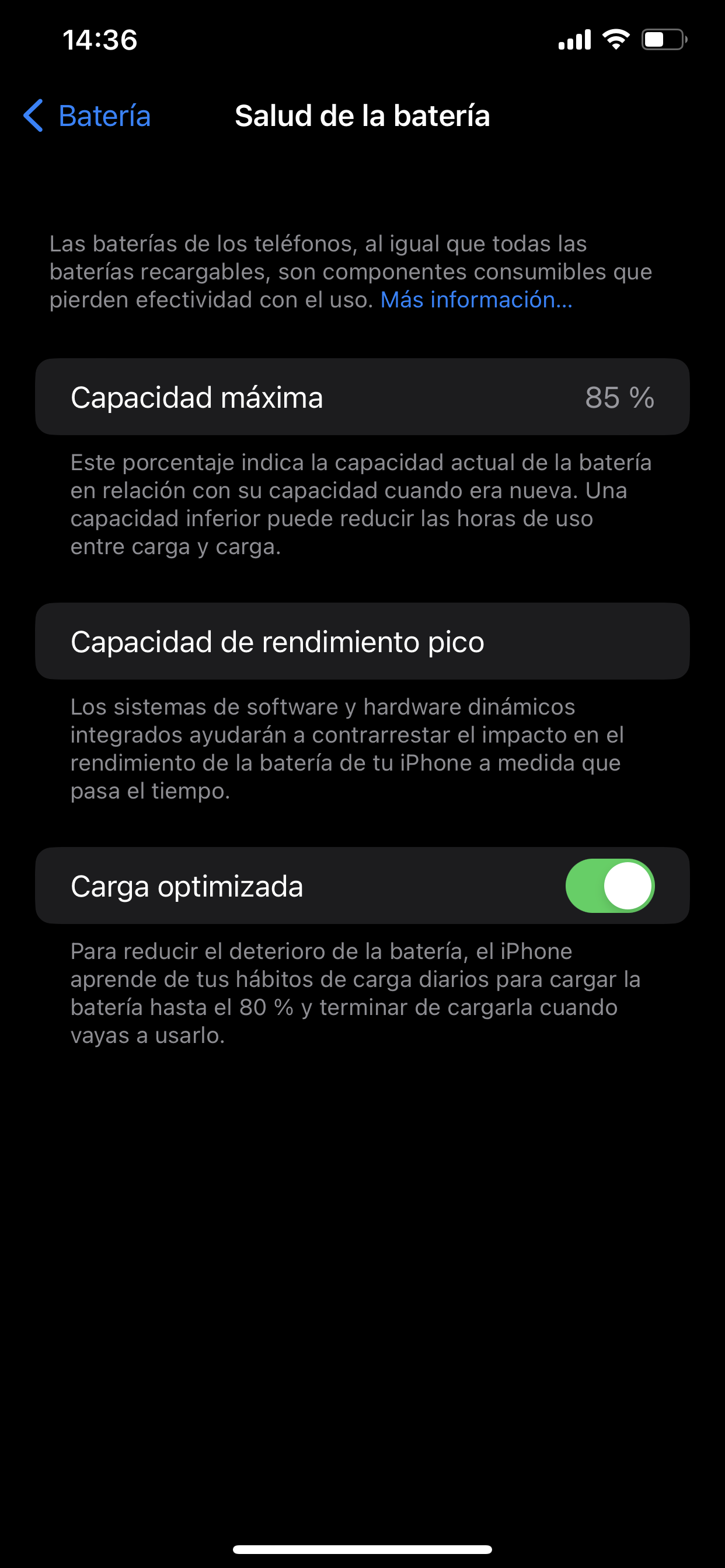 Cómo mostrar el porcentaje de batería en el iPhone 11, 11 Pro y 11 Pro Max