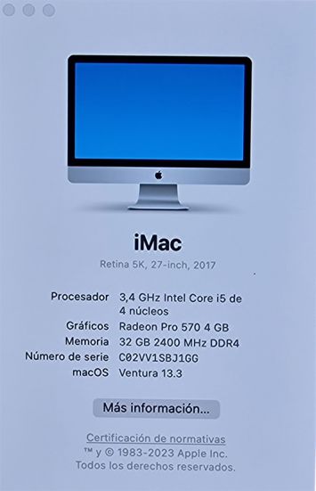 iMac 27 - 32 GB - Con trackpad de regalo.